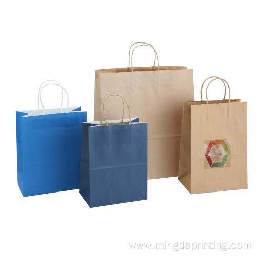 Customized size heavy loading printed kraft paper bag